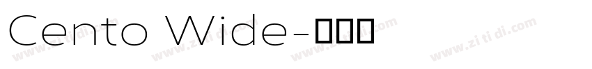 Cento Wide字体转换